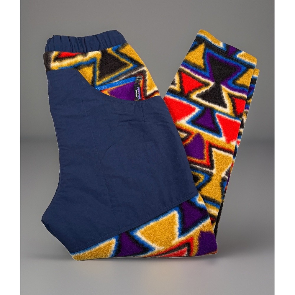 Patagonia Mens M Synchilla Snap-T Fleece Pants Aztec Geometric Multi 29 Inseam